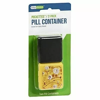 Ezy Dose Vitamin Pill Container Small Compact Travel Size Snap Top 2ct 2 Pack • $9.32