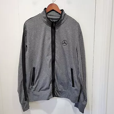 Mercedes-Benz USA Collections Mens Grey Zip Up Jacket MLS Soccer Stitch Size L • $24.42