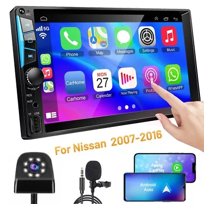 7  Car MP5 Head Unit Player Stereo Apple Carplay For Nissan Navara D40 2007-2016 • $139.66