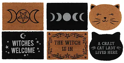 £22.99 • Buy Doormat Witches Welcome Crazy Cat Lady Triple Moon Witch Is In Door Mat Tree Bee
