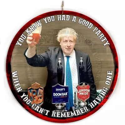 £7.99 • Buy Wooden Bar Plaques Signs Vintage Retro Pub Man Cave Wall Sign Boris Partygate
