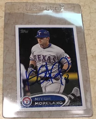 Mitch Moreland Rangers Red Sox 2012 Topps #299 Signed Auto • $13