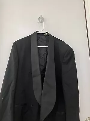 Vintage Pierre Cardin Black Tuxedo Jacket Blazer Men's 42L 42 Long • $28