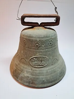 Vintage Antique Alb Gusset Uetendorf Swiss Cow Brass Bell  • $430