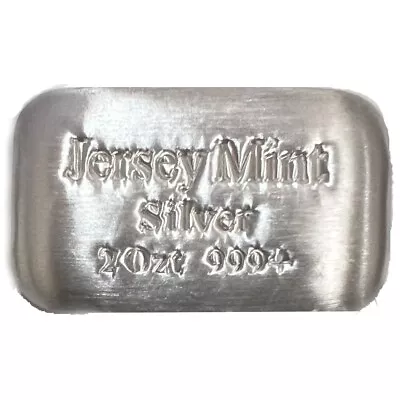 2 Oz 0.999 Silver Bullion Casted Bar - Jersey Mint - Free Shipping - In Stock • $70.40