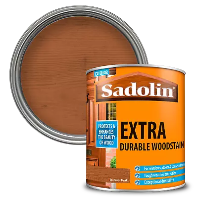 Sadolin Extra Durable Woodstain Burma Teak 1L • £24