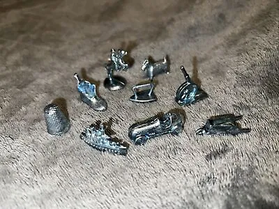 Monopoly 2004 9 Metal Tokens Board Game Replacement Pieces Parts Car Ship Dog…. • $8.99