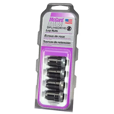 McGard 65357BK Splinedrive Lug Nut Pkg/4 M12X1.5 Cone Seat 1.24 Oal-Black • $33.98