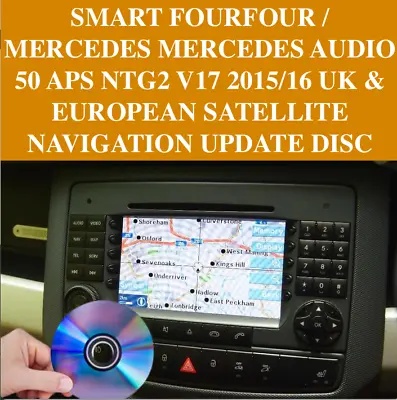 Mercedes Ntg2 Audio 50 V17 Aps Sat Nav Map Update Disc 2018 - Smart Fourfour • £19.99