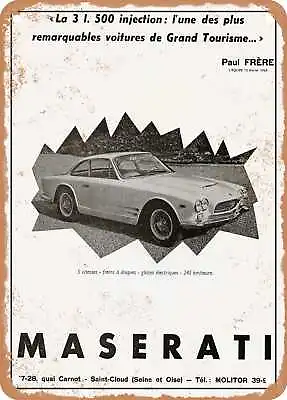 METAL SIGN - 1963 Maserati 3500 GT Vintage Ad • $18.66