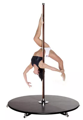 XPole X-STAGE Lite 40mm Brass Spinning Static Dance Exercise X Pole Podium Set • $899.99