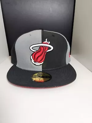 Miami Heat NBA New Era 59Fifty Fitted Hat/Cap Size 7-1/4 • $16