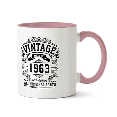 £8.97 • Buy 60th Birthday Gifts For Women Men-Vintage Parts 1963 Funny Mugs Novelty Presents