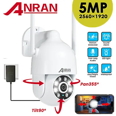 £45.99 • Buy ANRAN 5MP Wireless IP Security Camera Outdoor Home WiFi Smart PTZ Camera IR CCTV