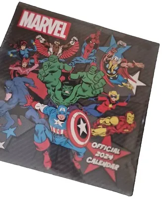 2024 Calendar Marvel Comics Month To View Square Wall Hang Calendar BRAND NEW  • £8.99