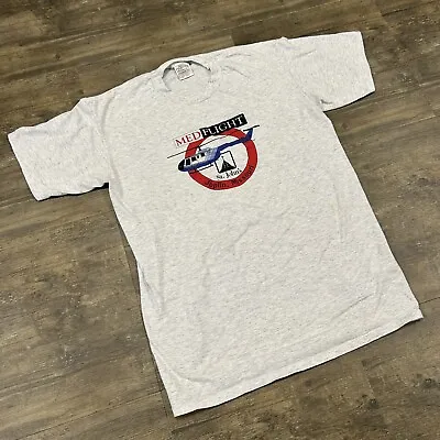 Oneita Vintage Crewneck T-Shirt Men Size XXL Med Flight USA Made Single Stitch • $10