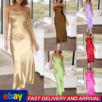 Women Sexy Long Dress Zipper Slash Neck Backless Vintage Style Clubwear Clothing • $16.49