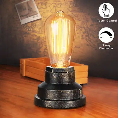 $31.99 • Buy Touch Control Table Lamp Vintage Desk Small Industrial Light Bedside Dimmable