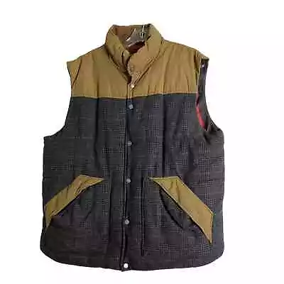 L.O.G.G By H&M Mens Gary & Beige Puffer Vest Size XL Wool Blend • $38