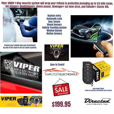 Viper 3606V Alarm System With A Remote Control Alarm For Vehicles • $199.95