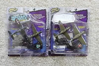 Lot Of 2 Johnny Lightning Military Muscle War Birds 2-Pack On Card 2003 • $14.99