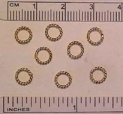 6mm SOLID TWIST CLOSED JUMP RINGS For 1:9 Or 1:12 Scale Model Horse Tack - GOLD • $2.29