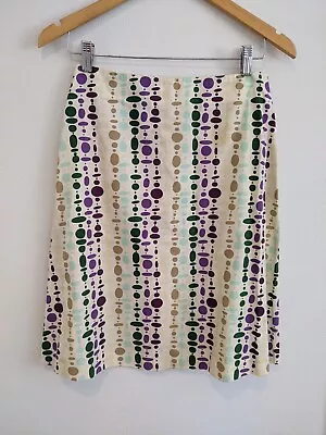 Marni Italy Multicolor Abstract Dot Cotton Skirt Size 38 XS • $39