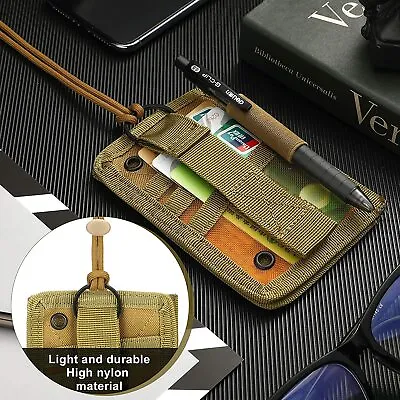 Tactical ID Card Holder Hook & Loop Patch Badge Holder Credit Card Organizer • $10.69