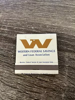 Western Federal Savings Bank Collectible Matchbook Full Front Strike Los Angeles • $12.99
