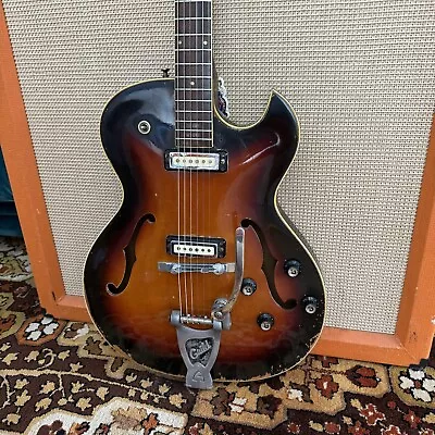 Vintage 1966 Guild Slim Jim T100 USA 'Guildsby' Sunburst Electric Guitar *1960s* • $2393.86