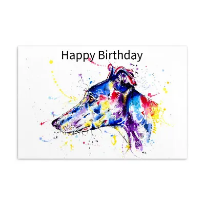 £4.99 • Buy Birthday Card Greyhound Whippet Lurcher Italian Dog Gift - CUSTOM TEXT