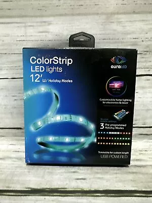 Aura 12 Ft. LED Color Strip Light With Remote Pre-Programmed Holiday Modes  • $11.77