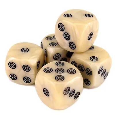 Ivory Ring Dice X5 / High Quality 16mm D6 Spot Liar's Dice Bluff Perudo Dudo • £4.99