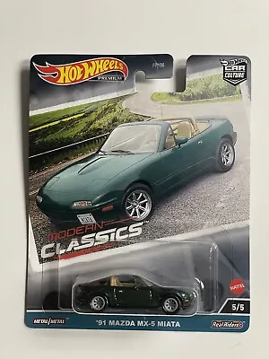 2023 Hot Wheels Premium Car Culture - Modern Classics 1991 Mazda MX-5 Miata • $10