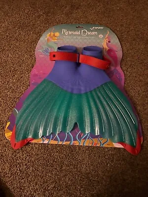 Finis Kids' Mermaid Dream Fin - Purple/Green/Red • $15