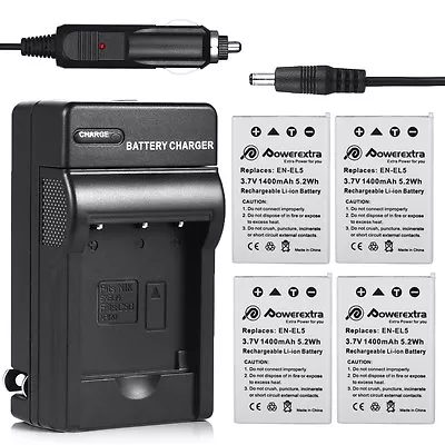 EN-EL5 Battery + Charger For Nikon Coolpix P500 P510 P520 P530 P100 P90 P80 S10 • $8.99