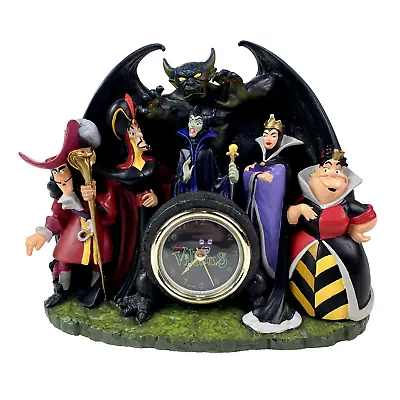 Disney Villains Sculptured Resin Clock Hook Maleficent Evil Queen Of Hearts • $123.20