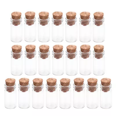  20 PCS Glass Vials With Cork Stoppers Small Jars Wishing Bottle • $15.91