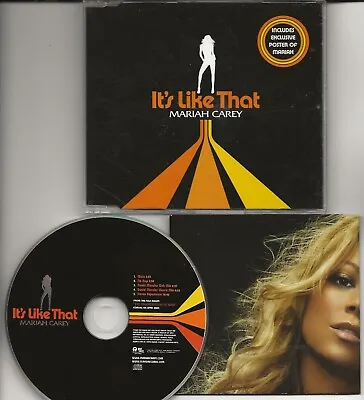 MARIAH CAREY It's Like That UK Cd Single 5 Mixes 2005 + Foldout Poster Rare • $7.45