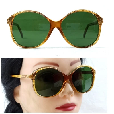 $292.50 • Buy VINTAGE PERSOL RATTI SUNGLASSES GREEN LADY LIZARD SHADES ITALY 70s CAT EYE NOS