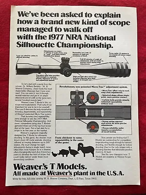 Vintage 1978 Weaver Scopes Print Ad Micro-Trak Adjustment System • $6.90