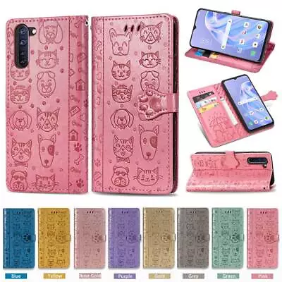 $16.44 • Buy Cute Animal Wallet Leather Case For OPPO Find X2 X3 X5 A74 A54 Realme C21 C3