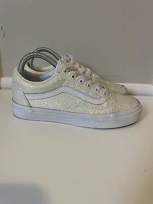 VANS Old Skool Shoes Sneakers UV Glitter (White) Men Size 5.5 | Women Size 7 • $23