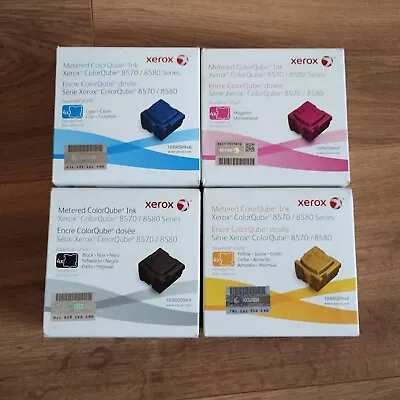 GENUINE XEROX ColorQube 8570 8580 CMYK Brand New 4 Packs VAT Inc • £149.99
