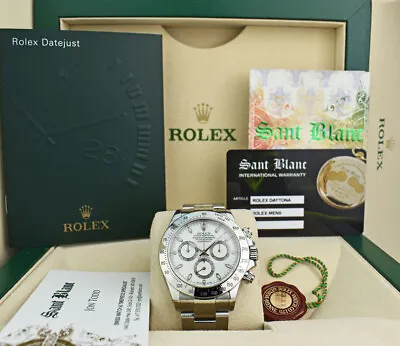 ROLEX - Vintage 40mm Stainless Steel DAYTONA White Index Dial 116520 SANT BLANC • $24950