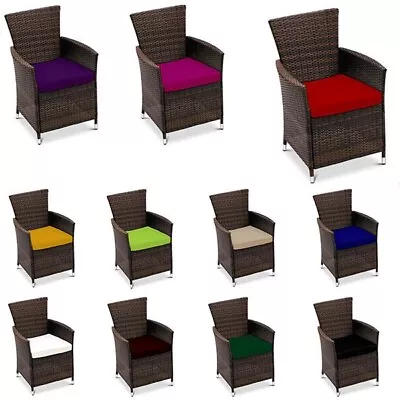Outdoor Dining Chair Cushions Patio Garden Rattan Furniture Armchair Seat Pads • £74.99