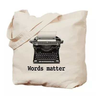 CafePress Words Matter Natural Canvas Tote Bag Cloth Shopping Bag (1620900642) • $12.99