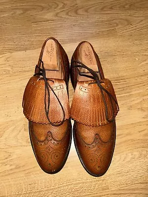 VTG Allen Edmonds Golf Shoes Mens 9 Brown Kiltie Leather Outdoor Made In USA • $65