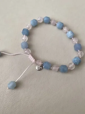 Lola Rose Pink And Blue Adjustable Bracelet Semi Precious Gemstone Jewellery • £25