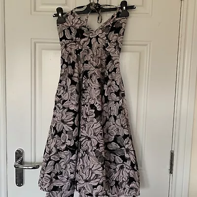 £4.50 • Buy H & M Ladies Size 8 Halter Neck Sun Dress Bra Top Flared No Sleeves  Floral
